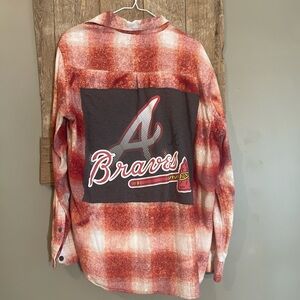 Braves Red and White Up-Cycled Shirt